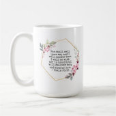 Schöne Blume Psalm 91 Kaffee Tasse (Links)