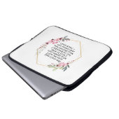 Schöne Blume Psalm 91 Laptop-Hülle Laptopschutzhülle (Vorne Knopf)