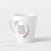 Schöne Blume Psalm 91 Latte Tasse (Linke Ecke)