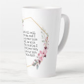 Schöne Blume Psalm 91 Latte Tasse (Rechte Ecke)