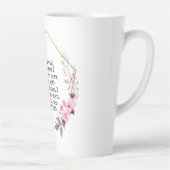 Schöne Blume Psalm 91 Latte Tasse (Rechts)