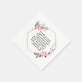 Schöne Blume Psalm 91 Napkin Serviette (Ecke)