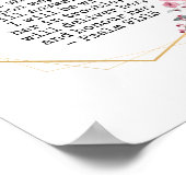 Schöne Blume Psalm 91 Poster (Ecke)