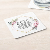 Schöne Blume Psalm 91 Square Paper Untersetzer (angewinkelt)
