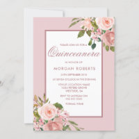 Schöne Blume Quinceanera Party laden ein