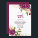 Schöne Blume Rosa 30. Geburtstag Party Einladung<br><div class="desc">Schöne Blume Rosa 30. Geburtstag Party Einladung Siehe Matching Collection in Niche und Nest Store</div>