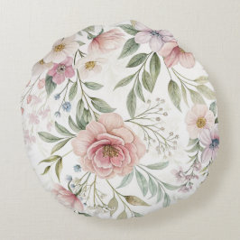 Schöne Blume Rosa Muster Rundes Kissen