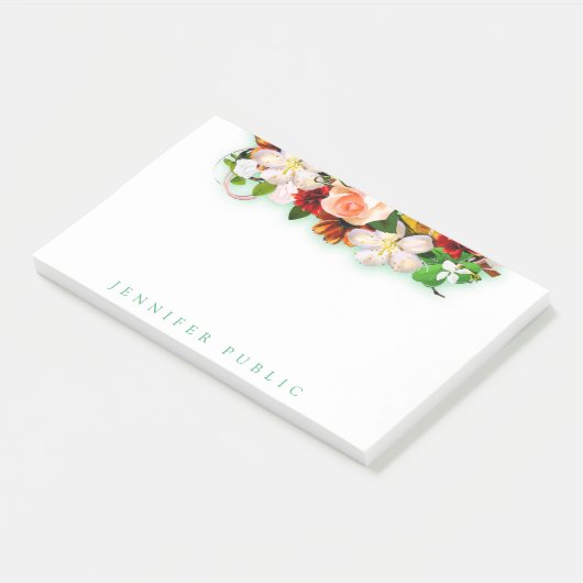 Schöne Blume Rose Farbenfrohe Flora Post-it Klebezettel (angewinkelt)