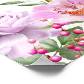 Schöne Blume Ruhestand Party Begrüßungszeichen Poster (Ecke)