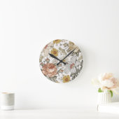 Schöne Blume Runde Wanduhr (Zuhause)