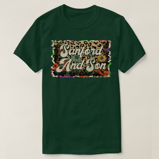 Schöne Blume Sanford Pattern Name T-Shirt (Design vorne)