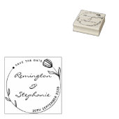 Schöne Blume Save the Date Gummistempel (Stempel)