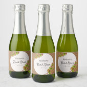 Schöne Blume Schaumweinetikett (Flaschen)