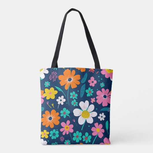Schöne Blume Schulter Tasche (Rückseite)