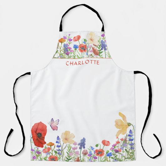 Schöne Blume Schürze Name Blumenfarbe (Vorderseite)