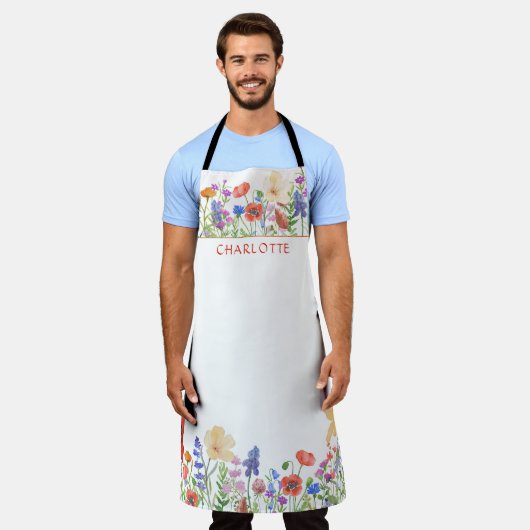 Schöne Blume Schürze Name Blumenfarbe (Getragen)