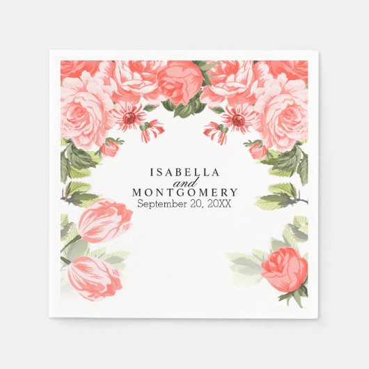 Schöne Blume Serviette (Vorderseite)