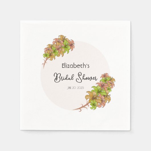 Schöne Blume Serviette (Vorderseite)