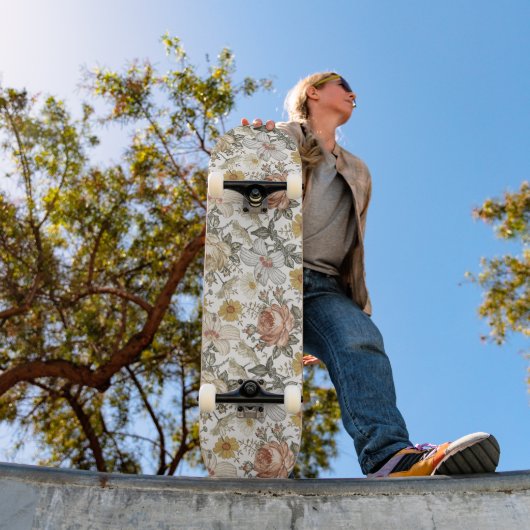 Schöne Blume Skateboard (Außen 1)