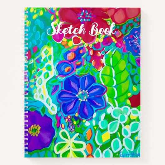 Schöne Blume Sketchbook Notizblock (Vorderseite)