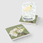 Schöne Blume Stone Untersetzer (Seitenansicht)