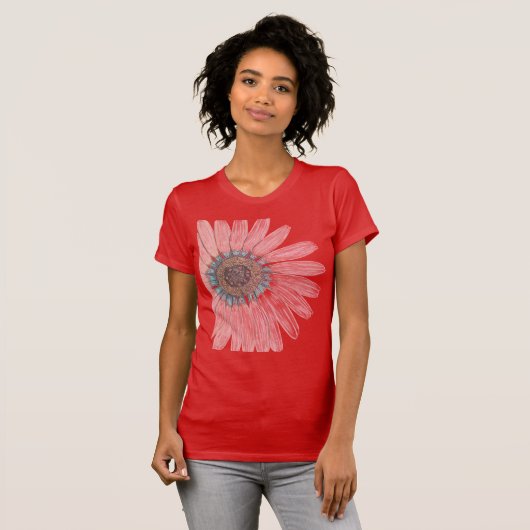Schöne Blume T-Shirt (Vorne ganz)