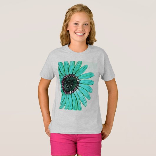 Schöne Blume T-Shirt (Vorne ganz)