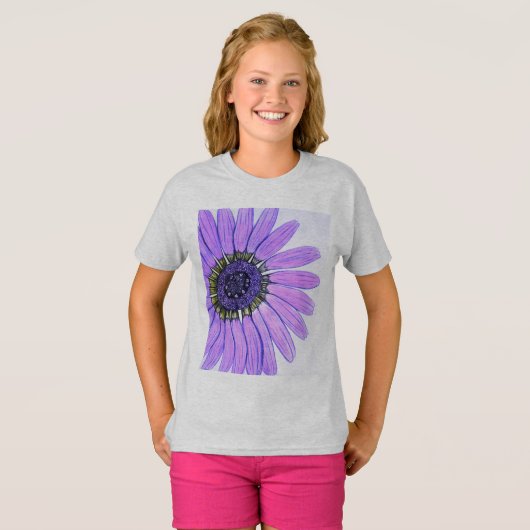 Schöne Blume T-Shirt (Vorne ganz)