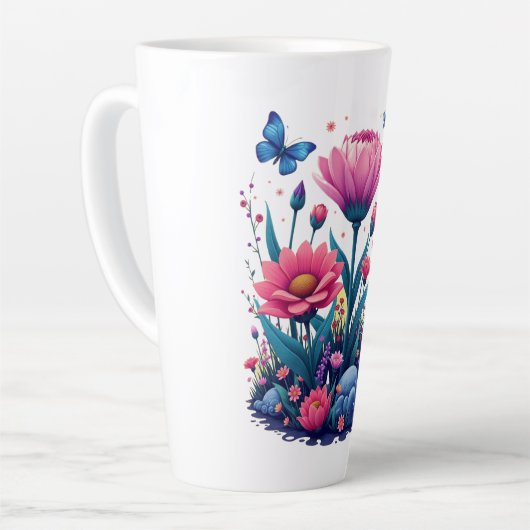 Schöne Blume Tasse (Linke Ecke)