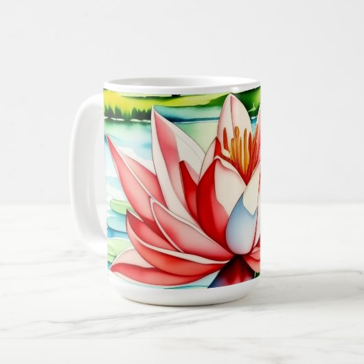 Schöne Blume Tasse (Vorderseite Links)