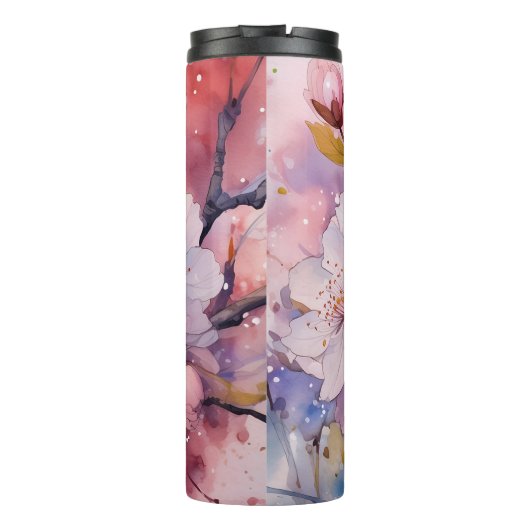 Schöne Blume Thermosbecher (Rückseite)