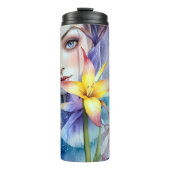 Schöne Blume Thermosbecher (Vorderseite)