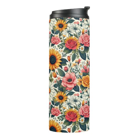 Schöne Blume Thermosbecher (Nach links gedreht)