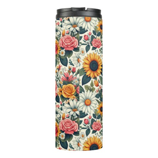 Schöne Blume Thermosbecher (Rückseite)