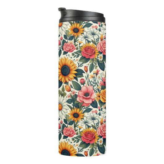 Schöne Blume Thermosbecher (Nach rechts gedreht)