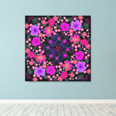 Schöne Blume und Berries Leinwanddruck (Insitu (Holzboden))