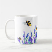 Schöne Blume und Bienen Kaffee Tasse (Links)