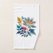 schöne Blume und Blätter Badhandtuch Set (Handtuch)