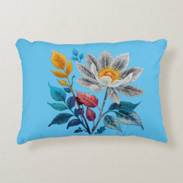 schöne Blume und Blätter Dekokissen