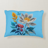 schöne Blume und Blätter Dekokissen (Rückseite)