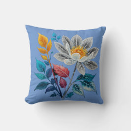 schöne Blume und Blätter Kissen