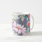 Schöne Blume und Blätter Maltedart, Blume, Abs. Kaffeetasse (VorderseiteRechts)