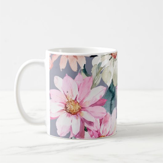 Schöne Blume und Blätter Maltedart, Blume, Abs. Kaffeetasse (Links)