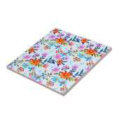 Schöne Blume und Blätter Muster Fliese (Seite)