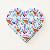 Schöne Blume und Blätter Muster Notizblock (Rückseite)