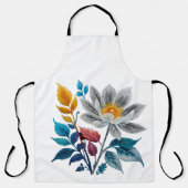 schöne Blume und Blätter Schürze (Vorderseite)