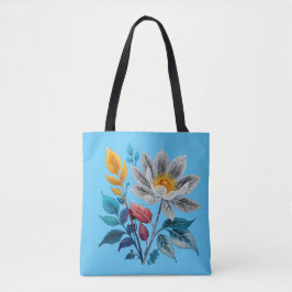 schöne Blume und Blätter Tasche