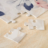 Schöne Blume und der Eiffelturm von Paris Puzzle (Seite)