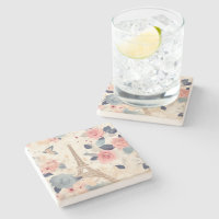 Schöne Blume und der Eiffelturm von Paris