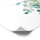 Schöne Blume und Eukalyptus Poster (Ecke)